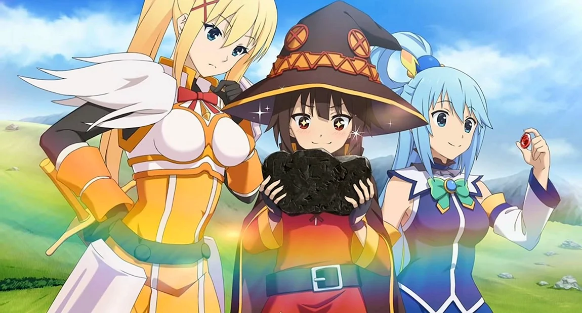 Этот замечательный мир 3 анилибрия. Konosuba Даркнесс. Konosuba Селестина. Konosuba 3.