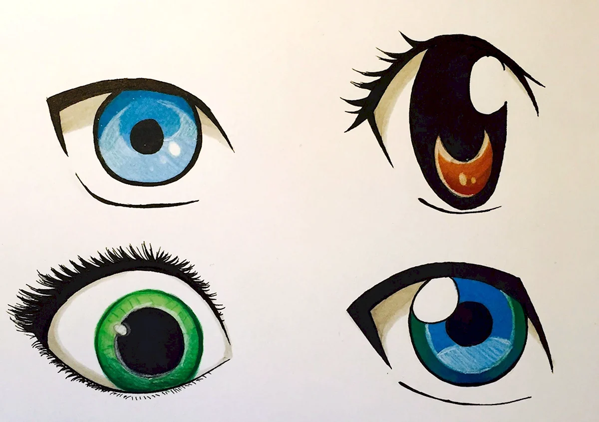 Глаза для срисовки красивые
