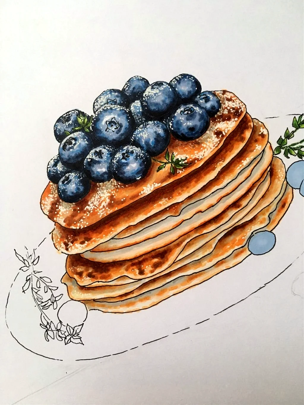 Блинчики рисунок