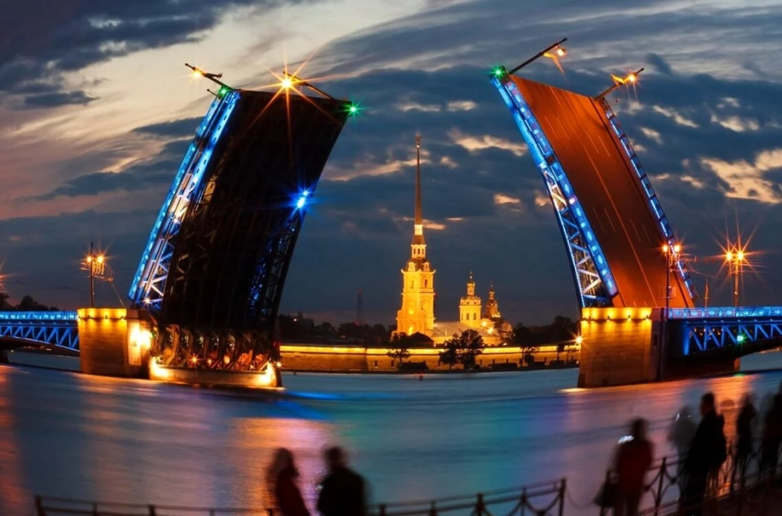 Большеохтинский мост разводные мосты Санкт-Петербурга