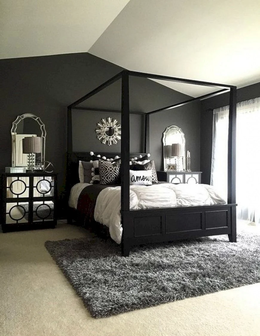 Красивая черная комната