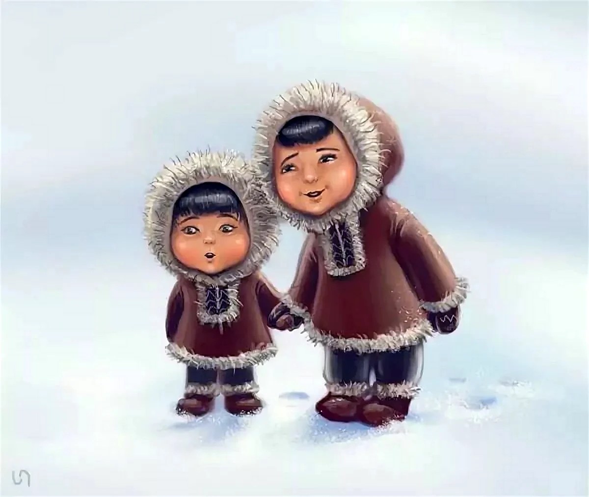 Чукчи якуты дети вектор