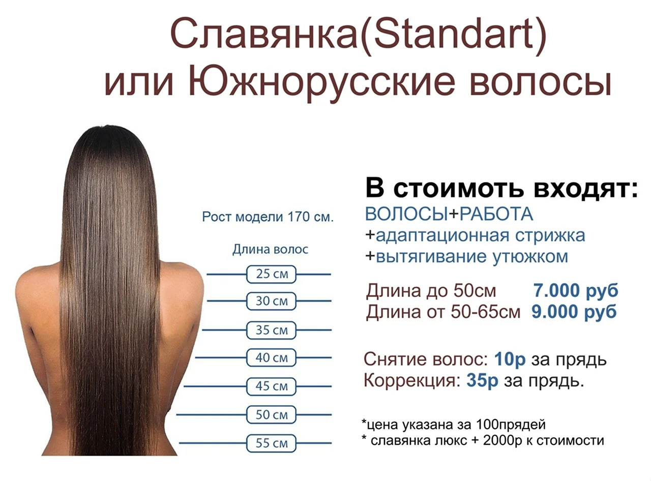 Длина волос для продажи