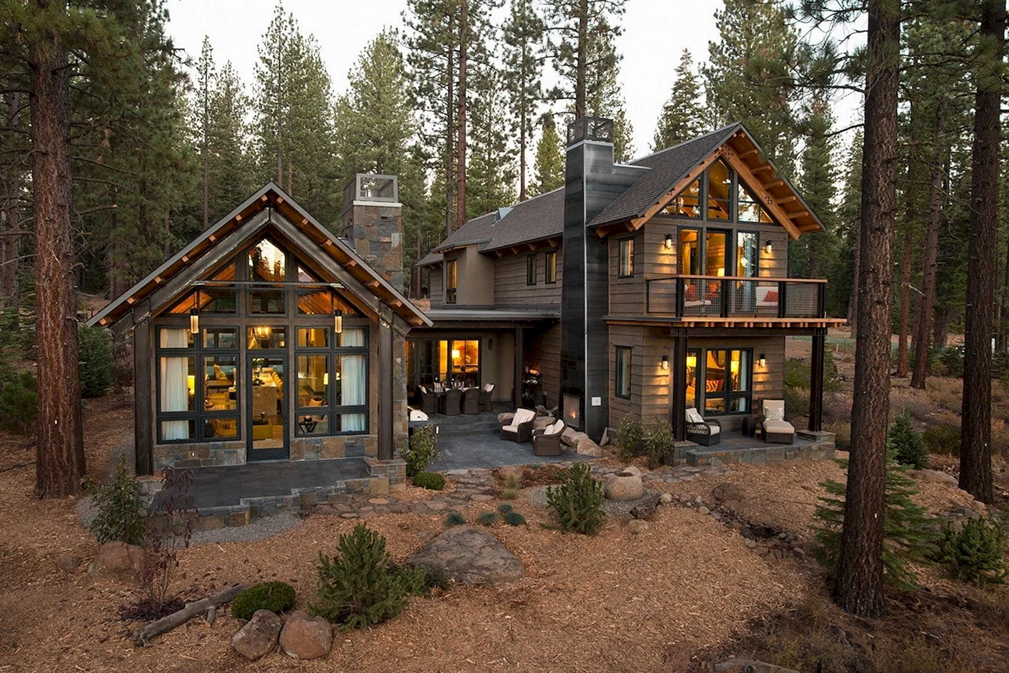 Красивые дома в лесу