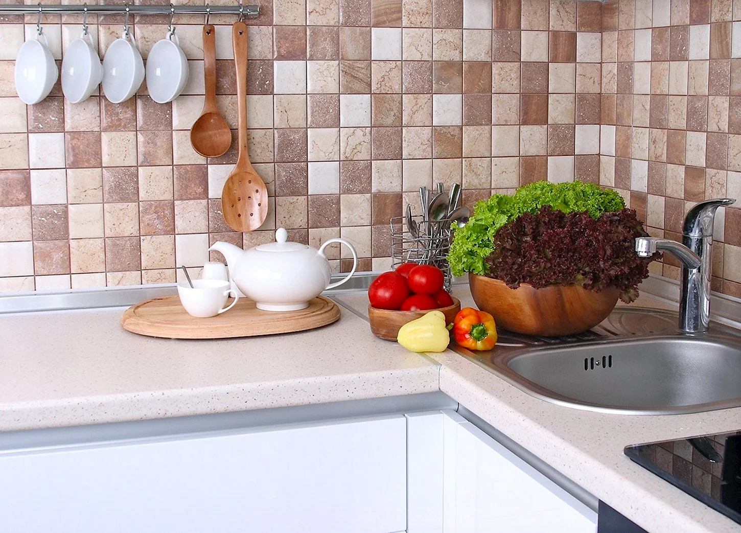 Фартук для кухни из плитки