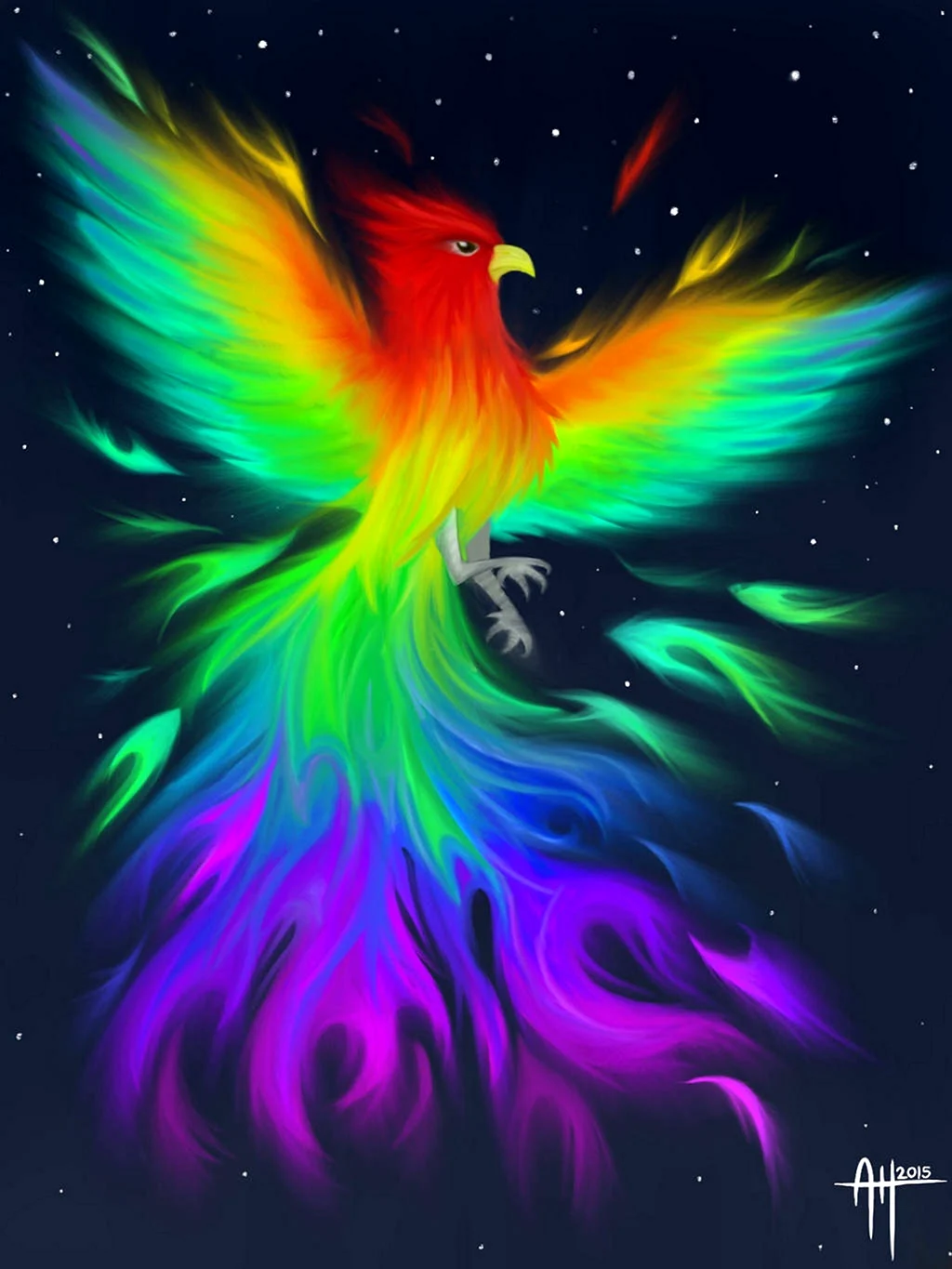 Разноцветный феникс