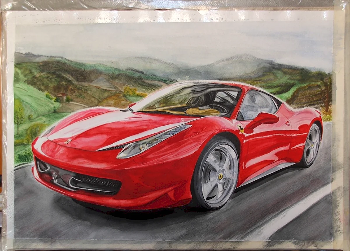 Ferrari 458 Italia рисунок