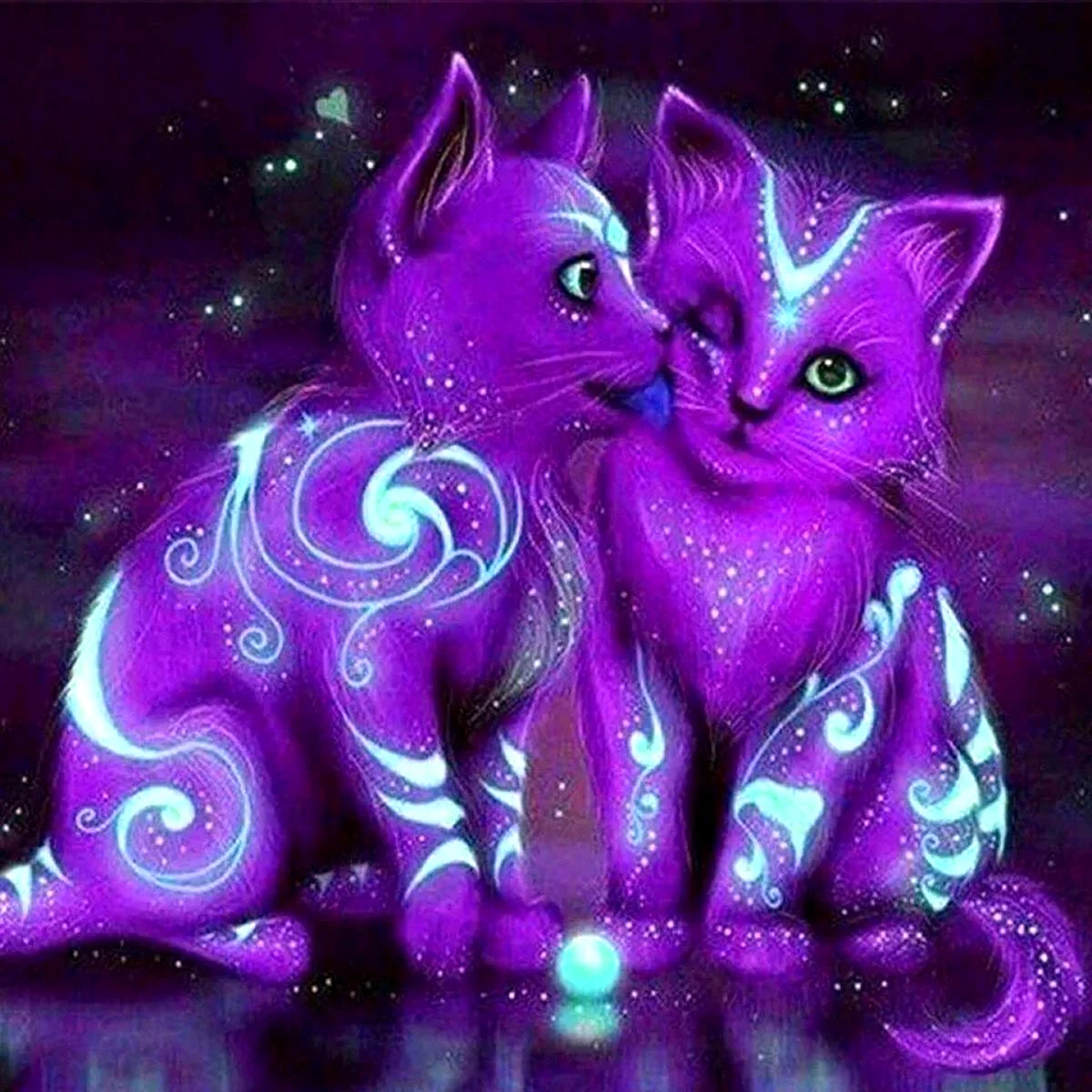 Фиолетовая кошка