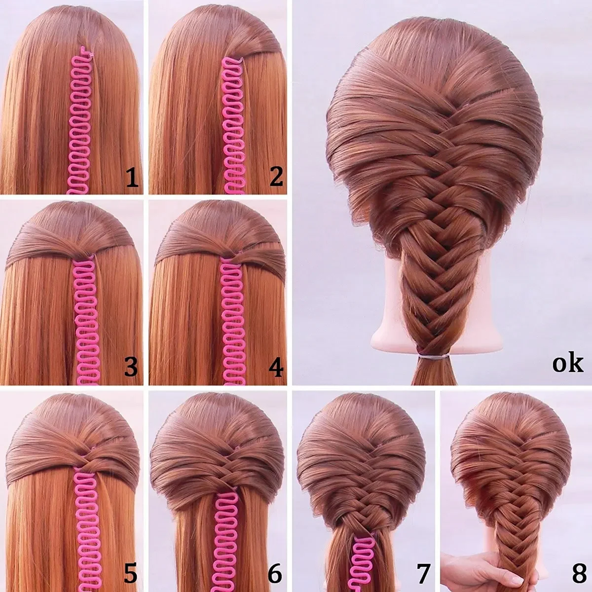 Французская коса Обратная или вывернутая | Basic french braid Reverse