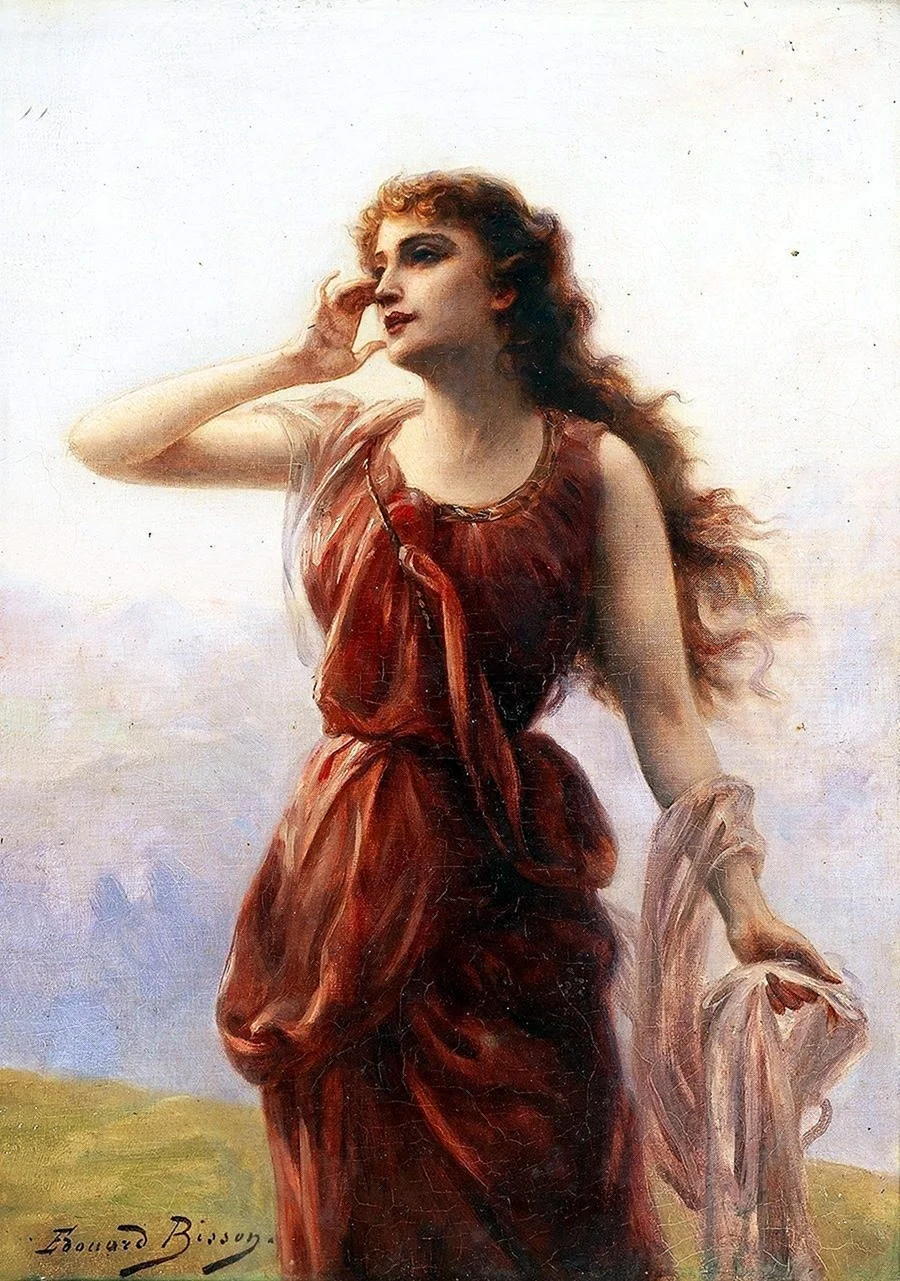 Французский художник Edouard Bisson (1856-1939). Джон Уильям годвард Сапфо.