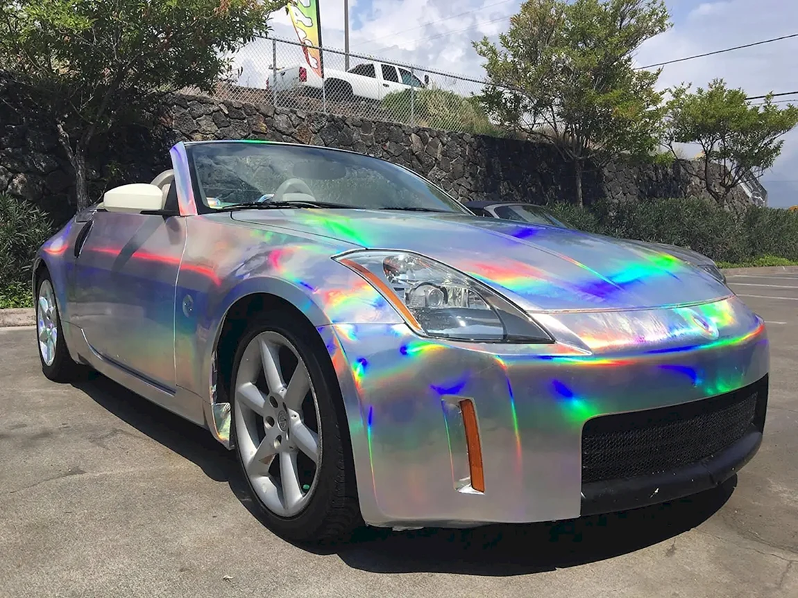 Голографическая пленка Rainbow Silver
