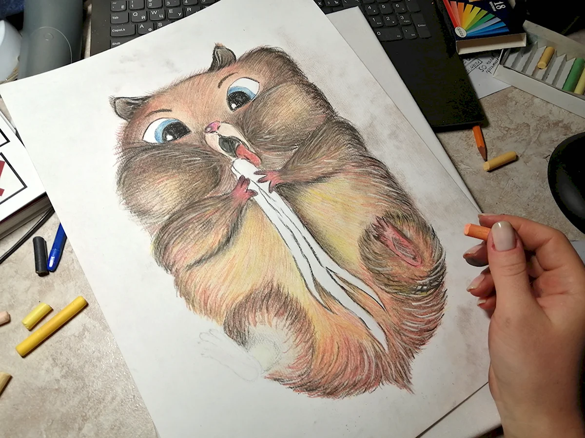 Graphite Pencil Hamster