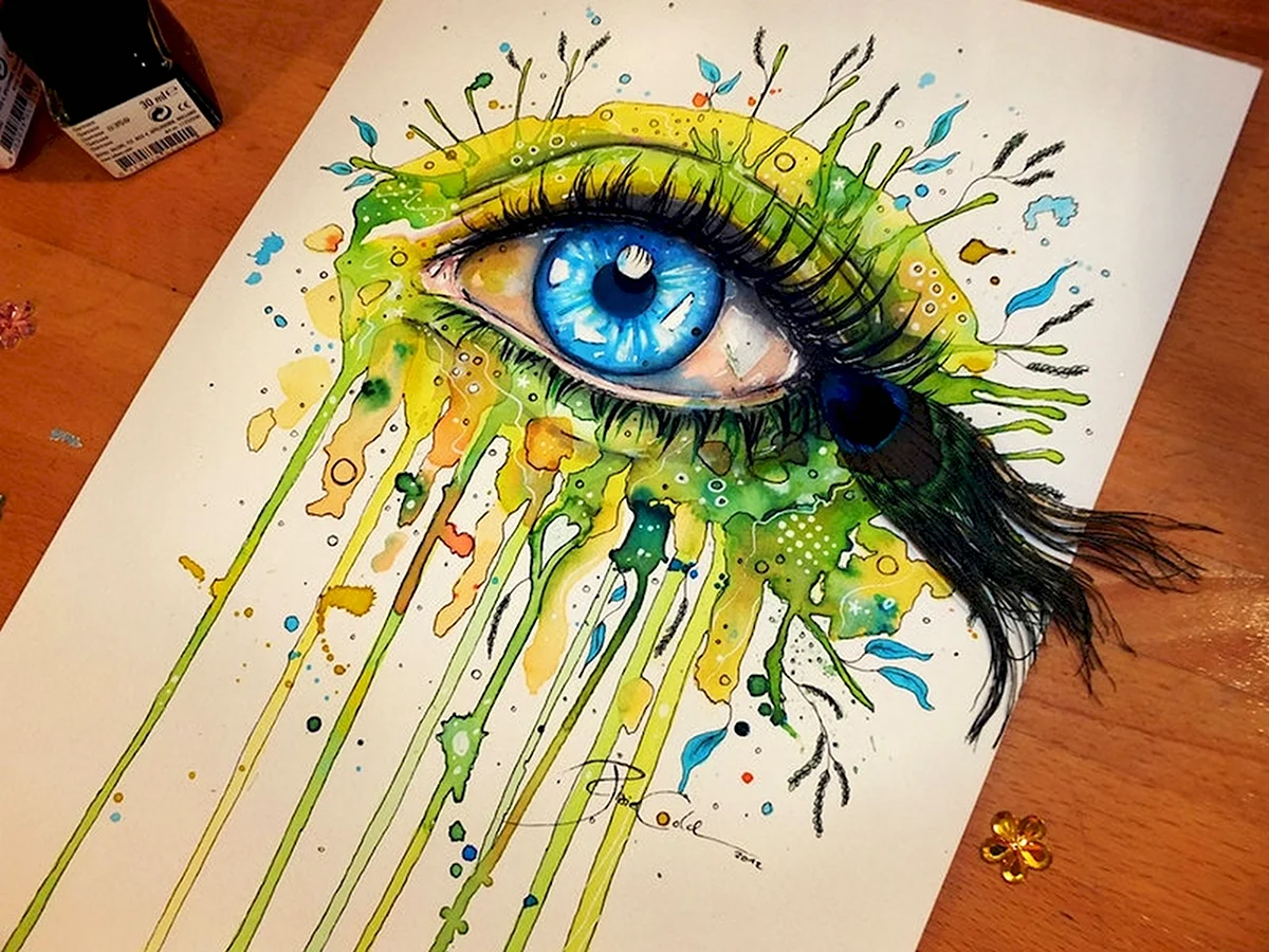 Интересные рисунки красками