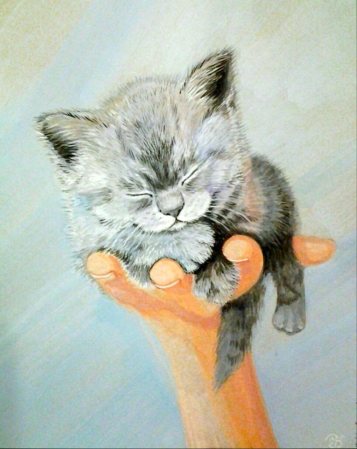 Картина котенок