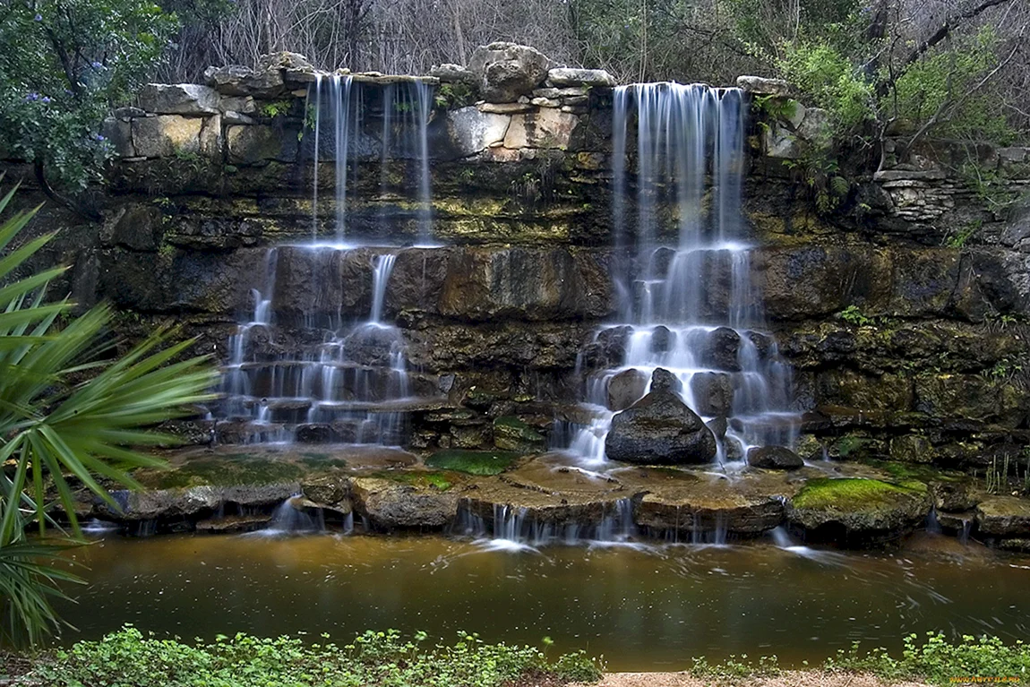 Самые красивые искусственные водопады (54 фото)