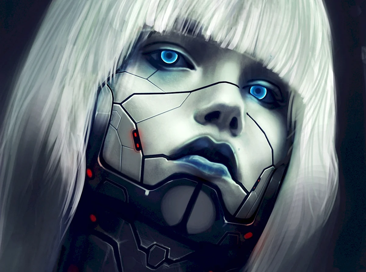 Киберпанк 2077 обои девушка робот