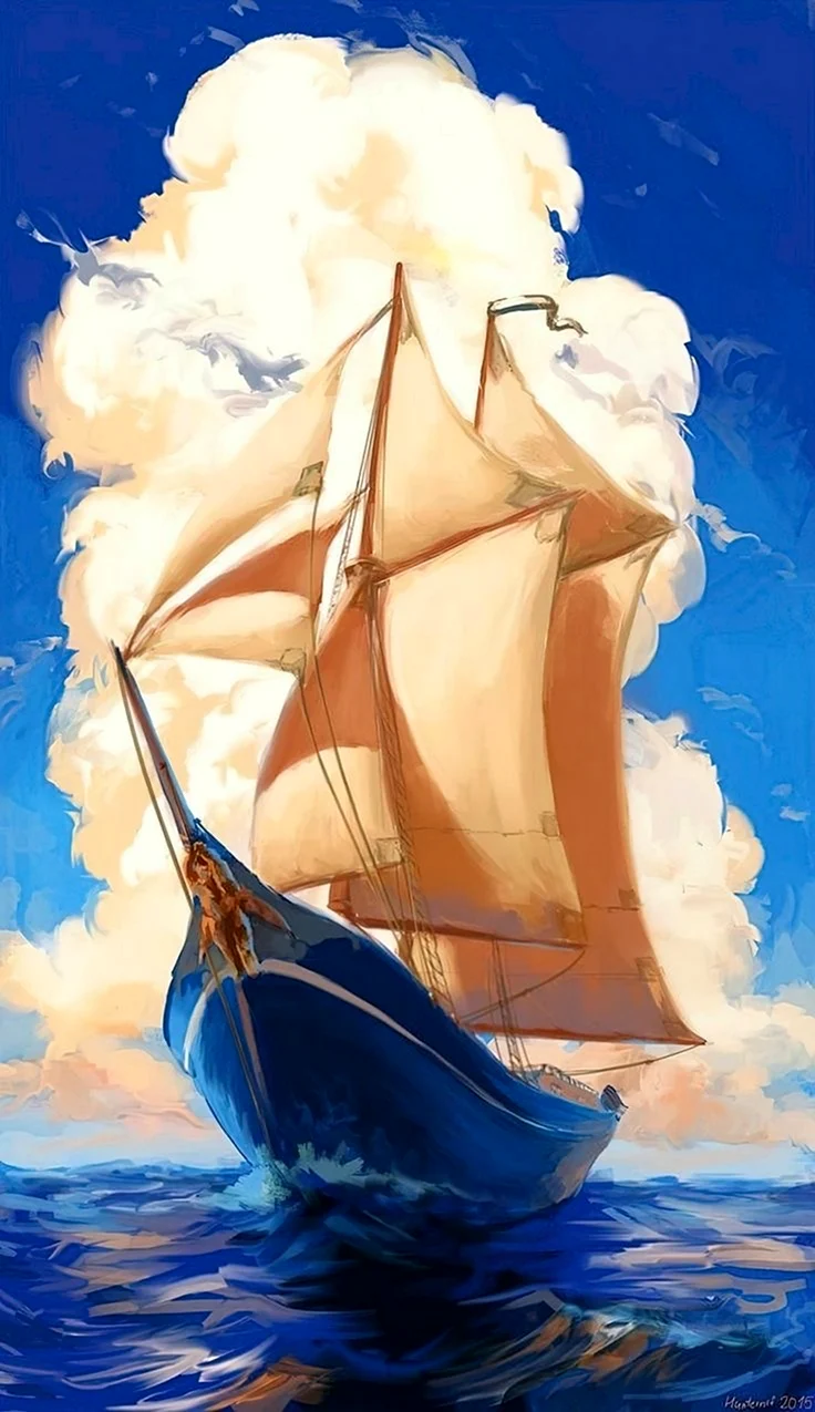 Корабль в море