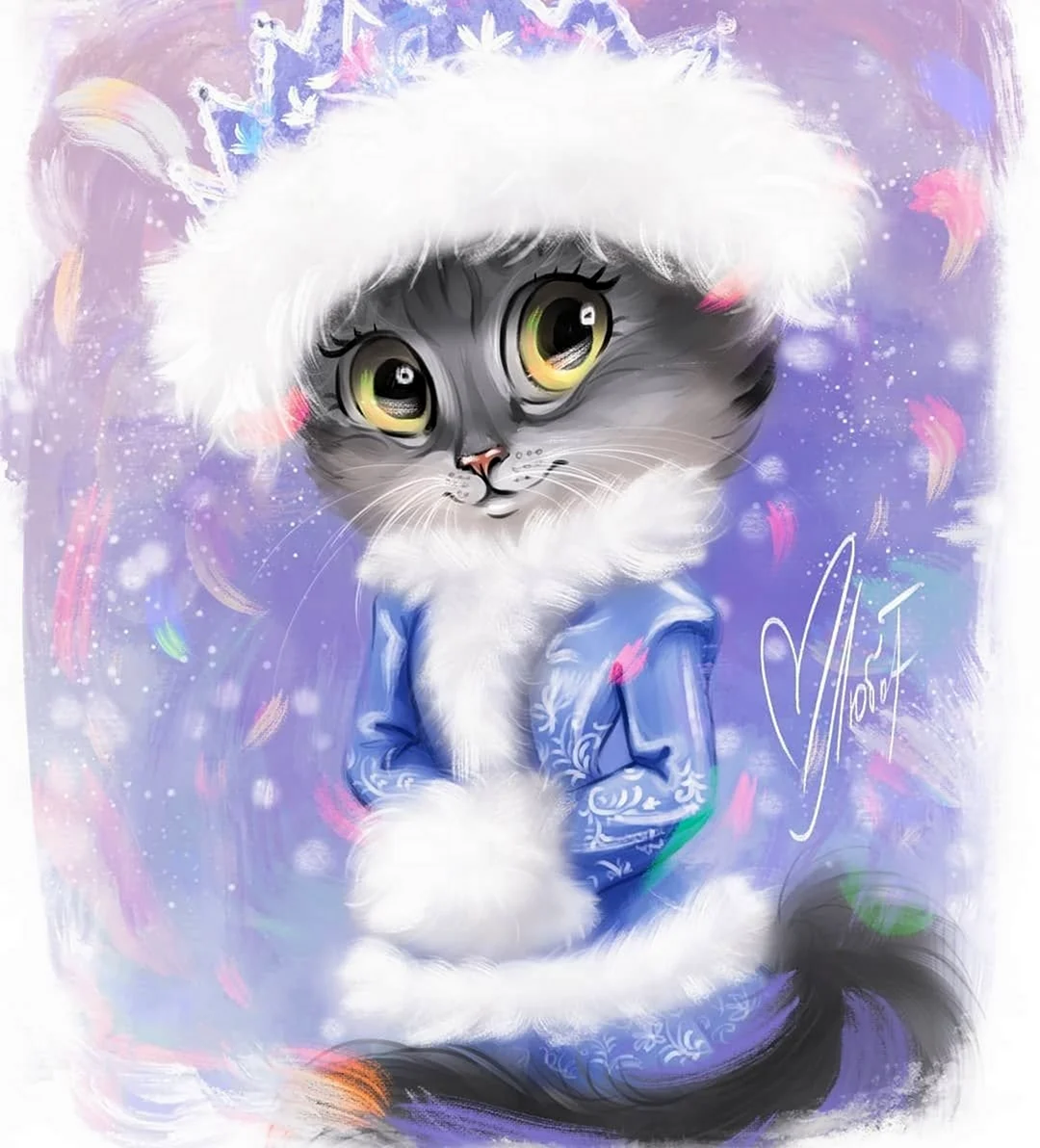 Кошка Снегурочка