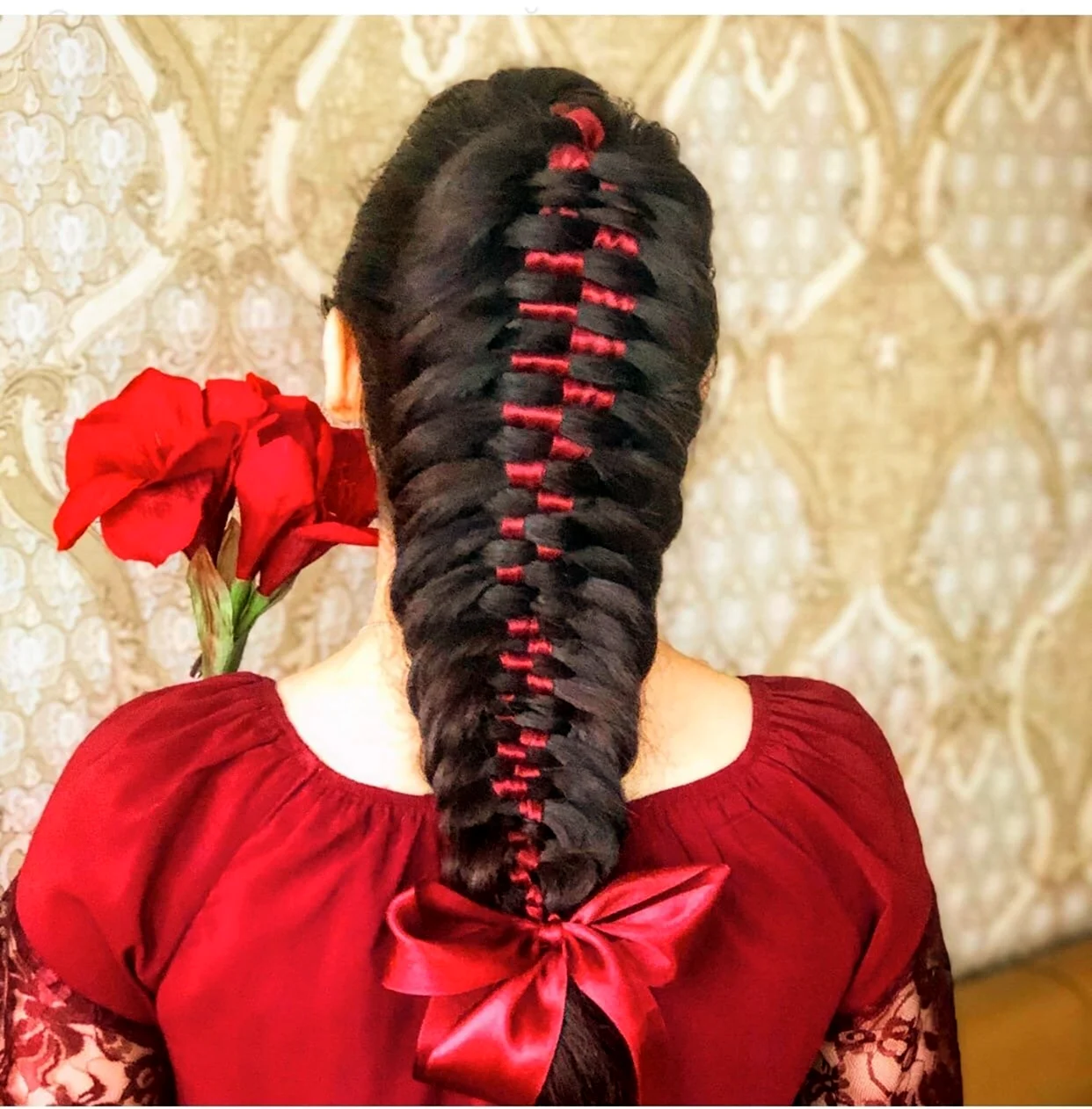 Косички с ленточками