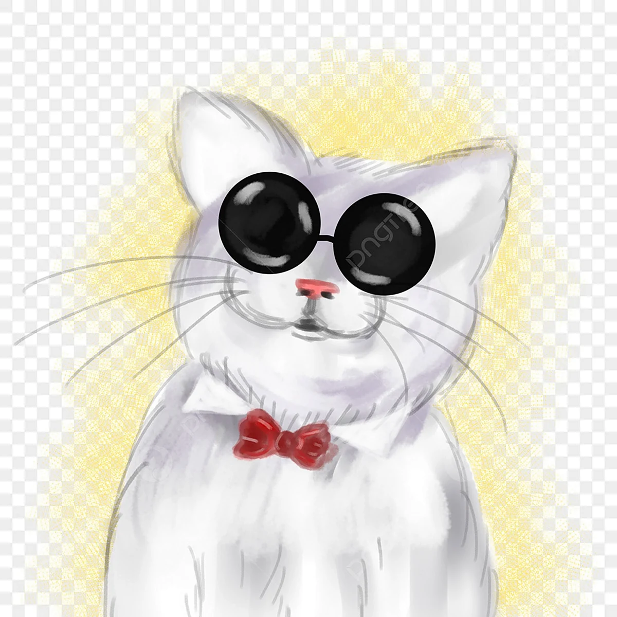 Кот в очках PNG
