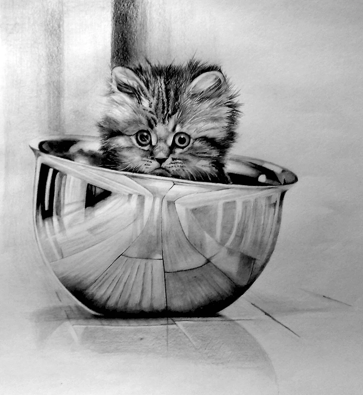 Котенок простым карандашом