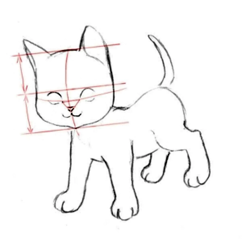 Котята карандашом для начинающих