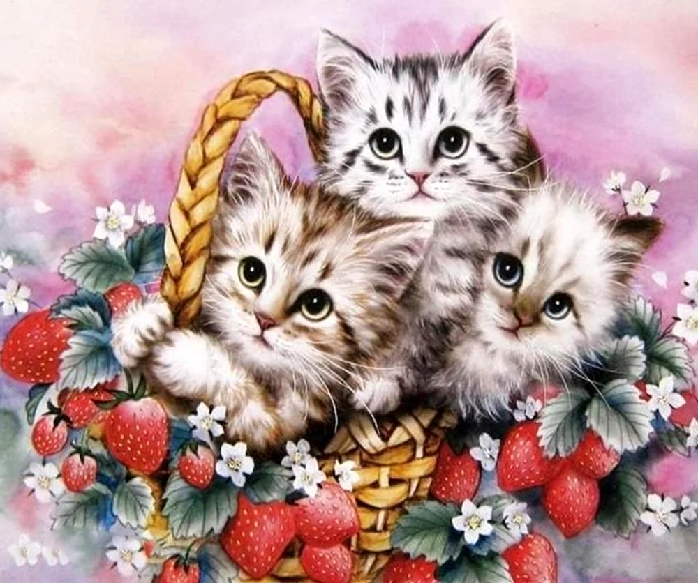 Котята в корзинке