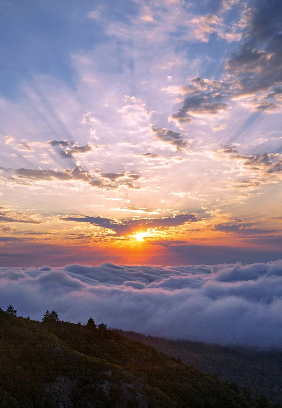 Утреннее небо с облаками