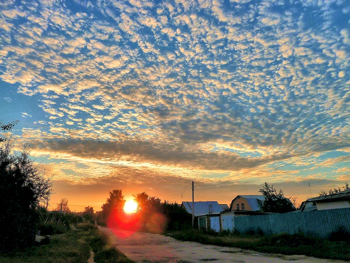 Восход в деревне фото