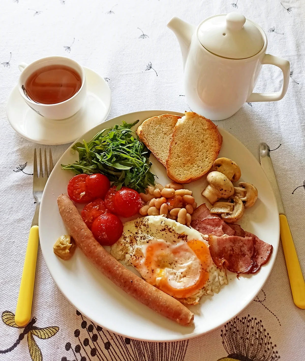 Хороший сытный завтрак. Крутой завтрак. Английский завтрак. Вкусный и красивый завтрак. Заффтрак.