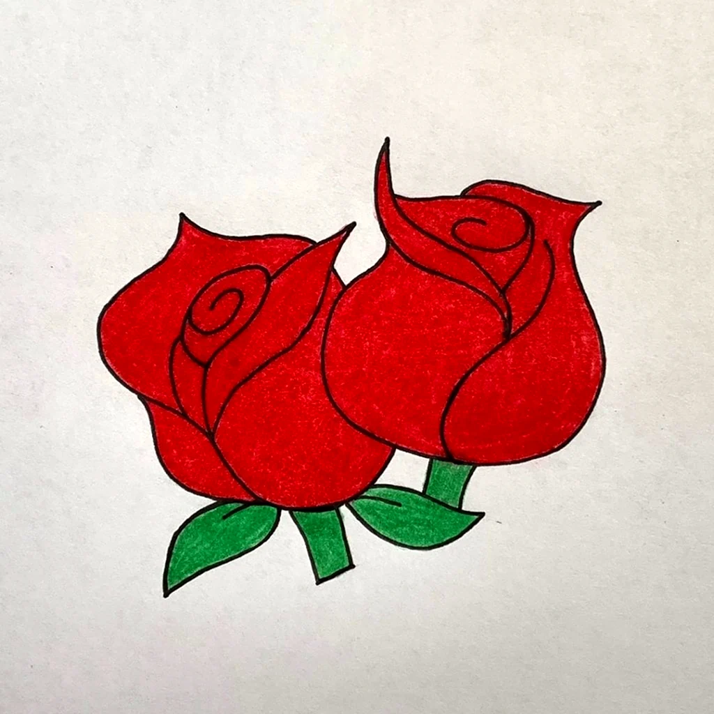 Красные рисунки легкие