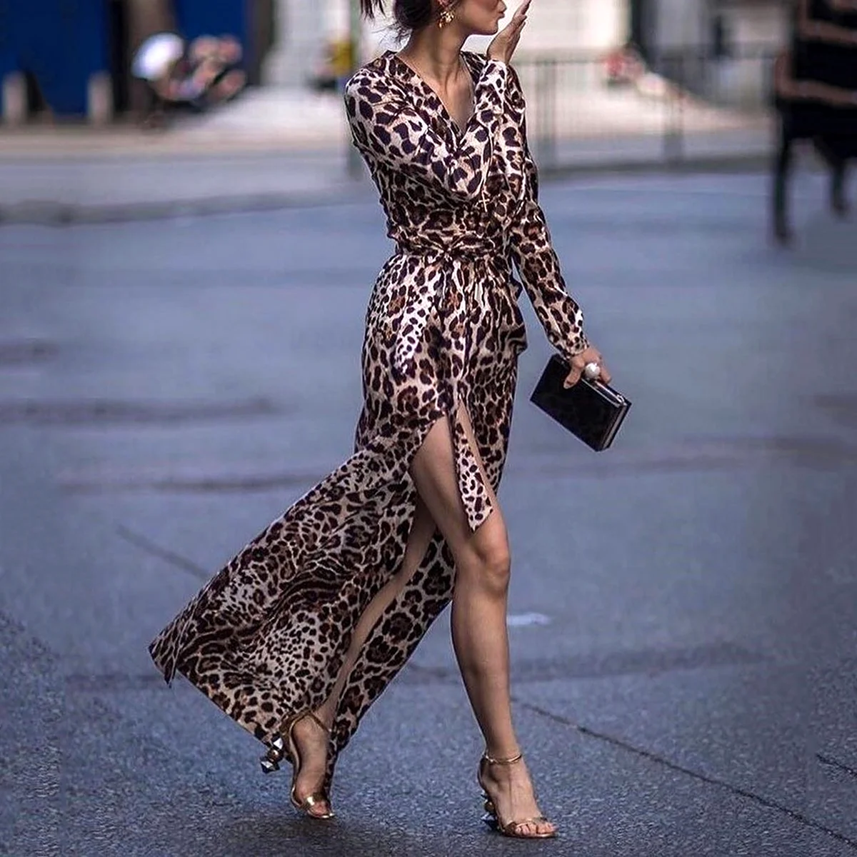 Прическа под леопардовое платье