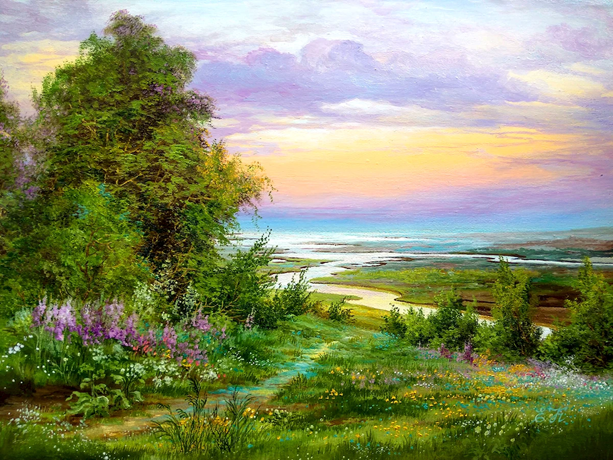Летние пейзажи художник Кораблева Елена Николаевна
