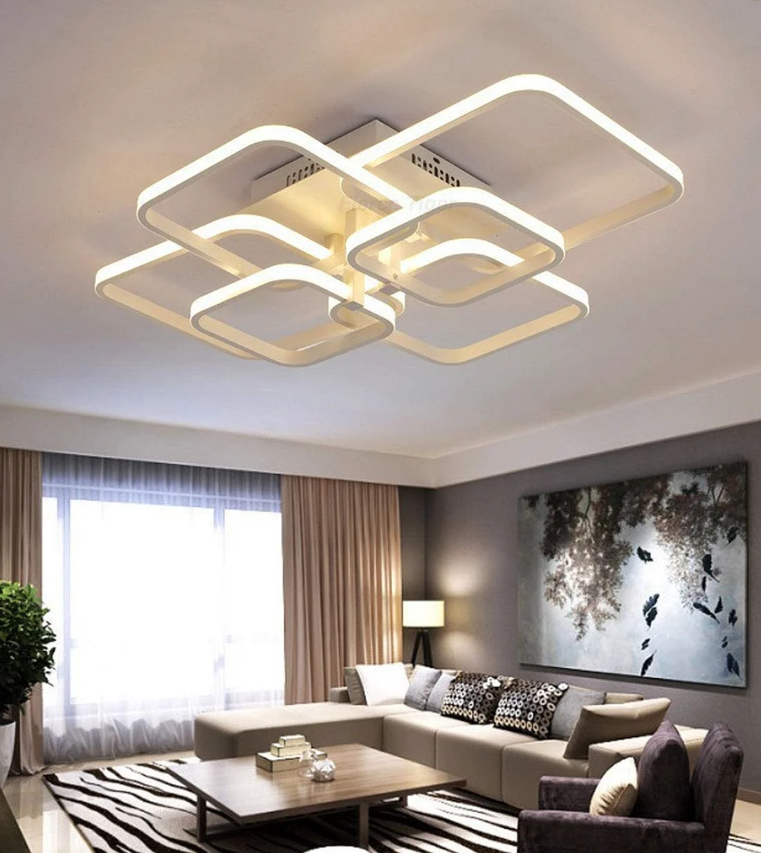 Люстра led Ceiling Lamp 6 кольца