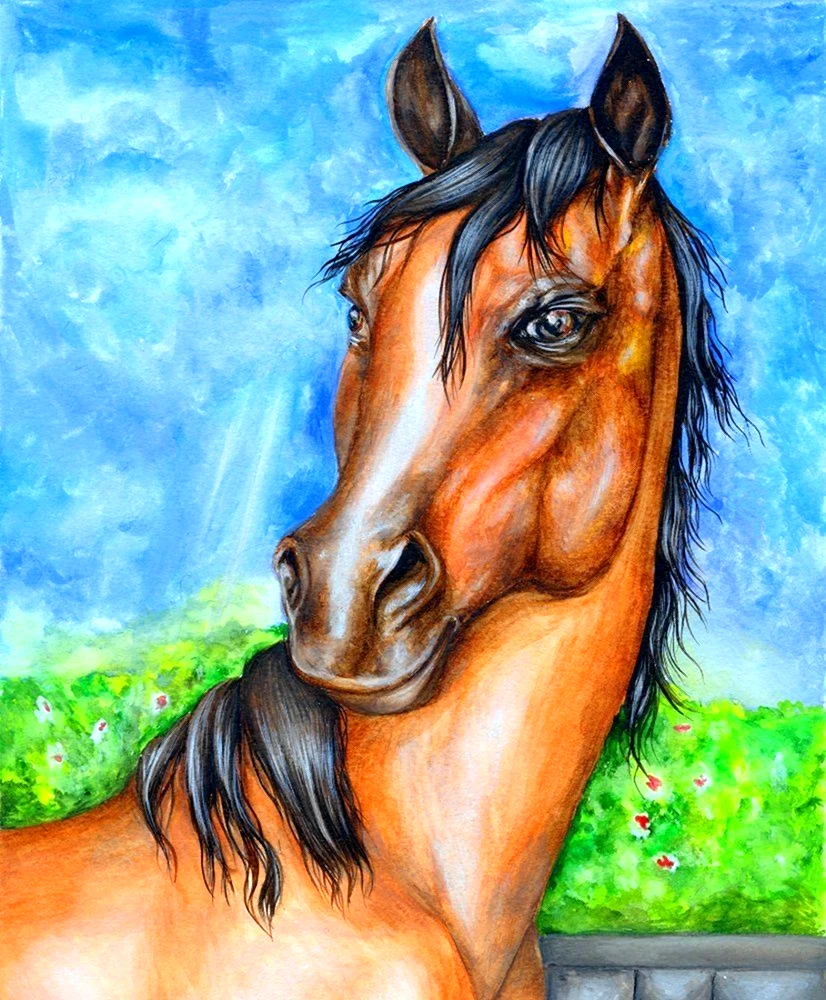 Лошадь рисунок