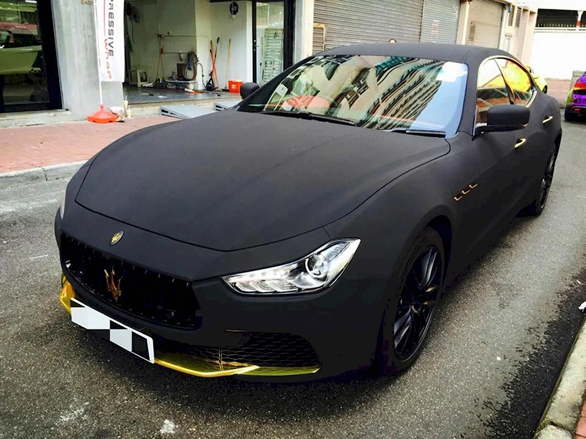 Matte Black Maserati. Maserati Ghibli 2018. Матовая Maserati Ghibli.