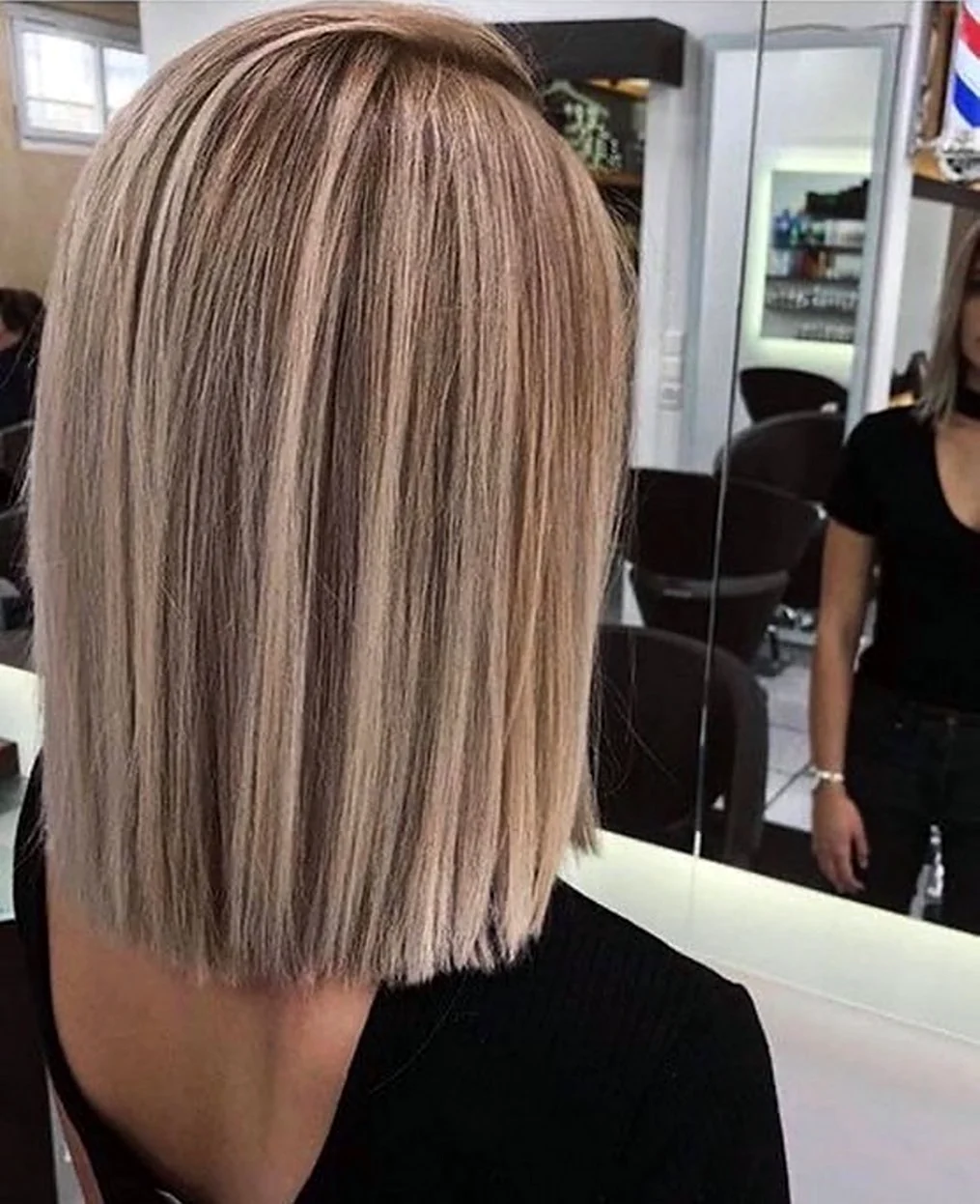 Мелирование на длинное каре
