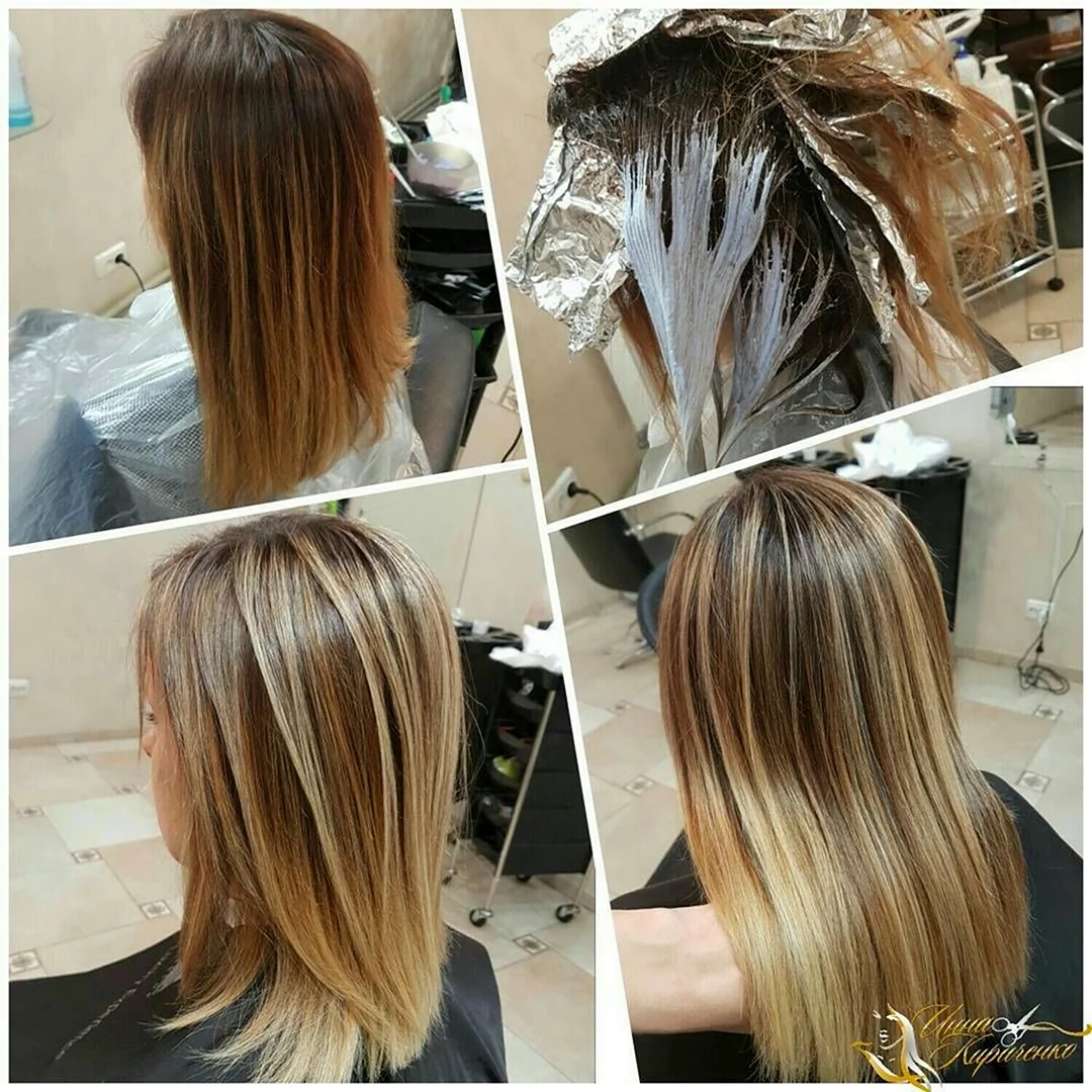 Мелирование волос с начесом