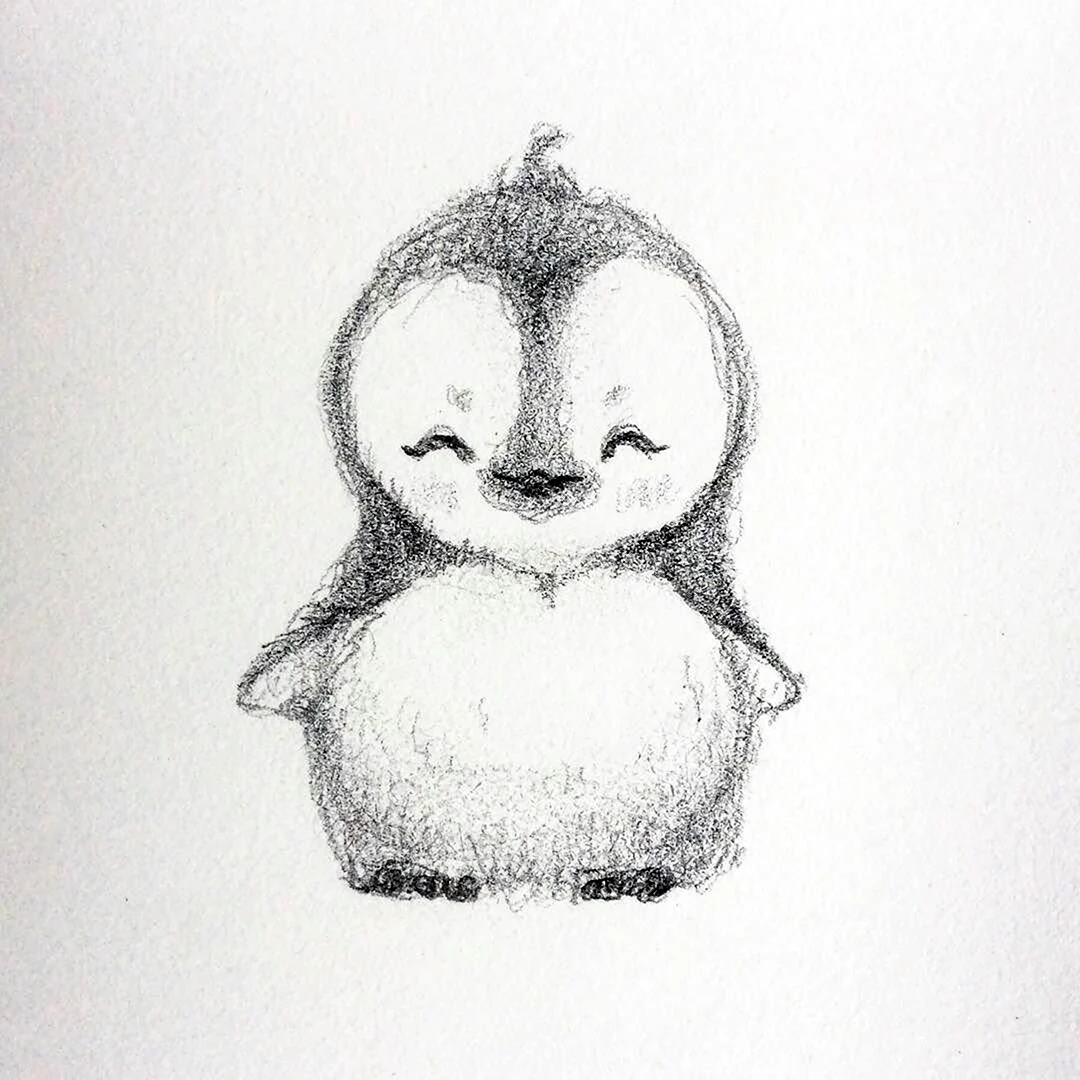 Рисунок пингвина для срисовки