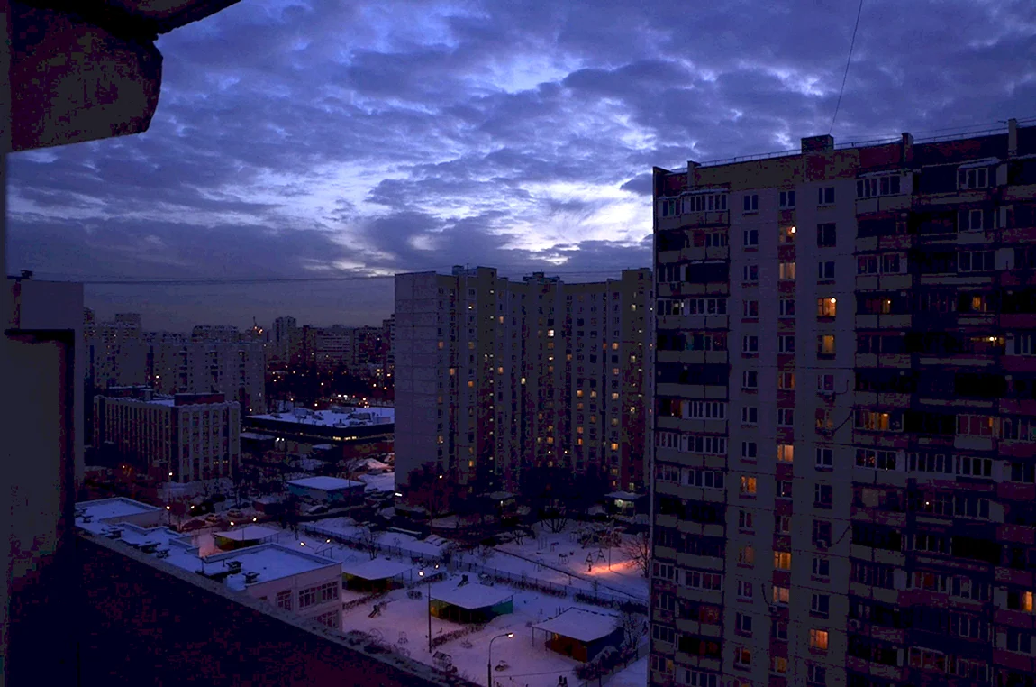 Многоэтажки ночью
