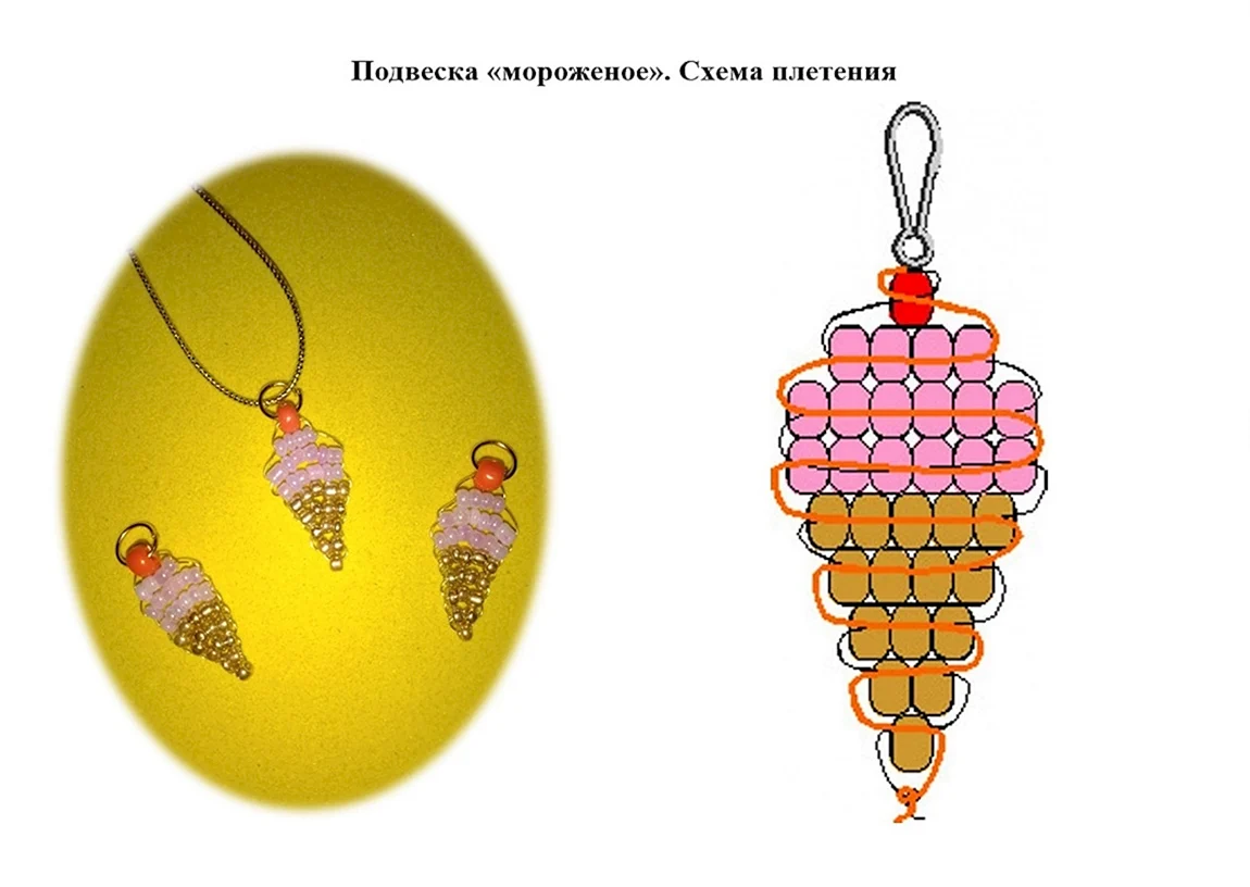 Схемы, рисунки, фотографии для подвески из бисера. Поделки из бисера для начинающих