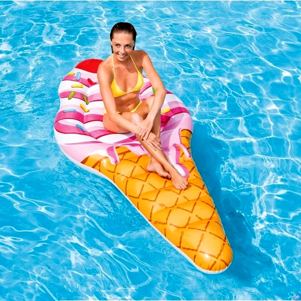 Надувной матрас мороженое Ice Cream mat Intex 224х107см