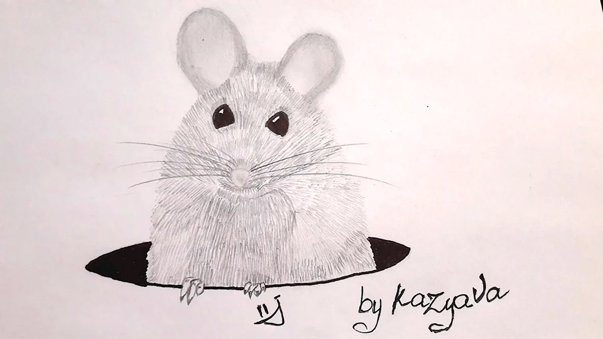 Нарисовать мышь карандашом