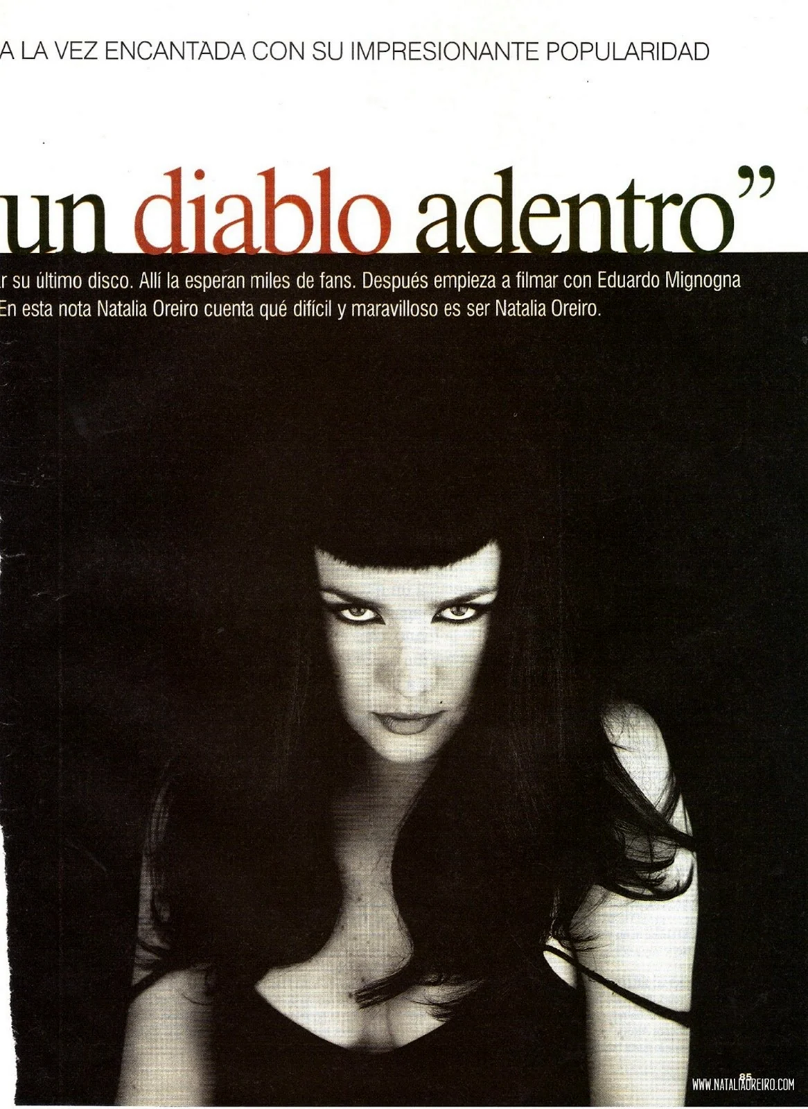 Natalia Oreiro 2000 в черном