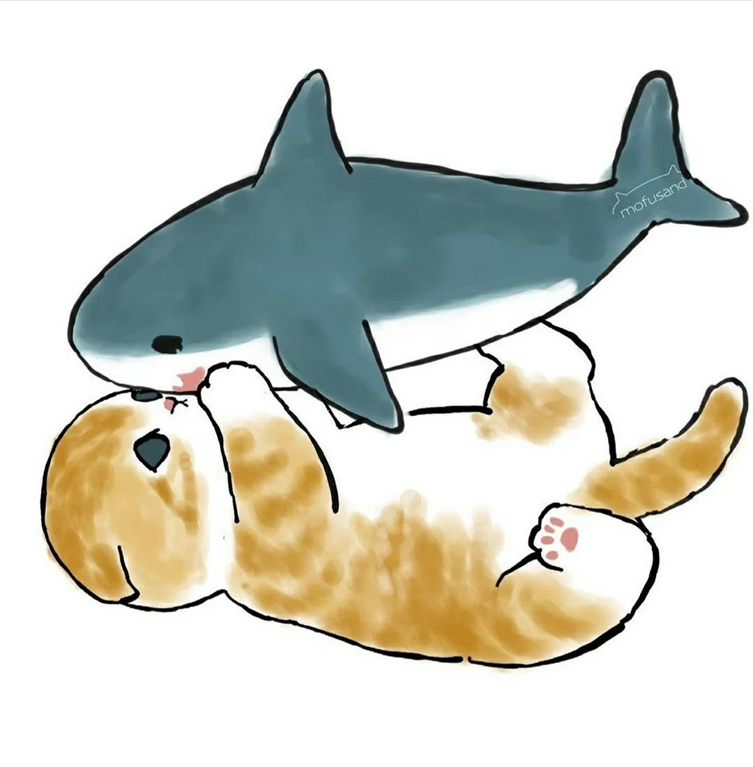 Няшные рисунки акулят
