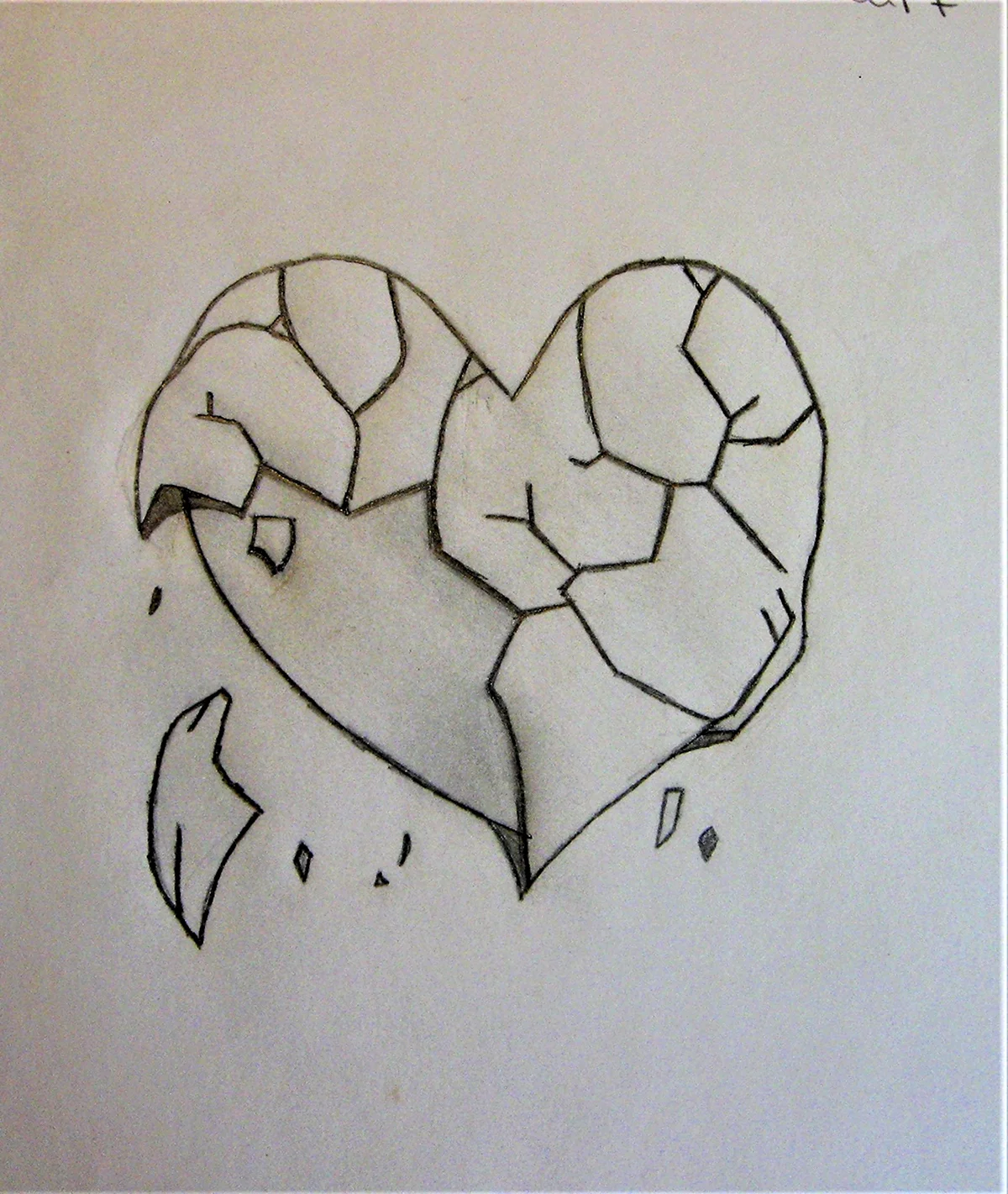 Объемное сердце эскиз