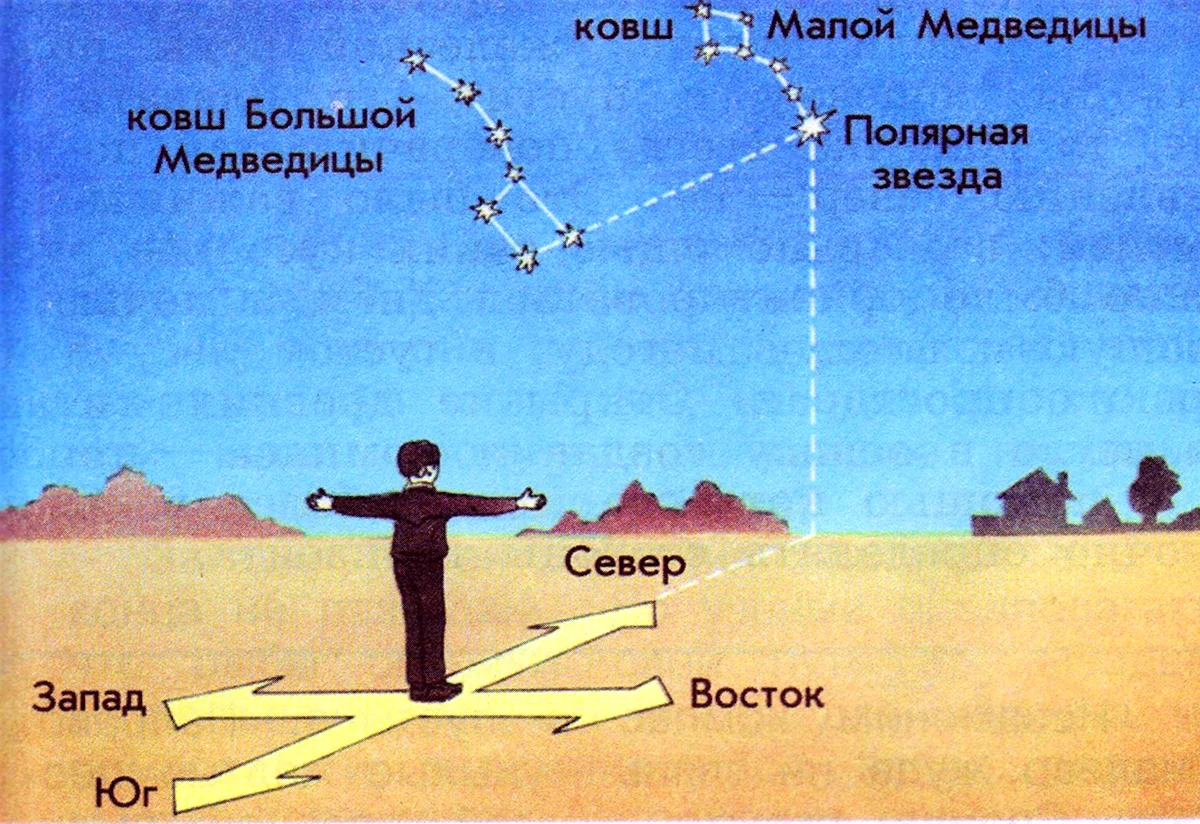 Как ориентироваться по полярной. Ориентирование по звездам. Ориентация на местности по звездам. Ориентирование на местности ночью. Ориентирование на местности стороны горизонта.