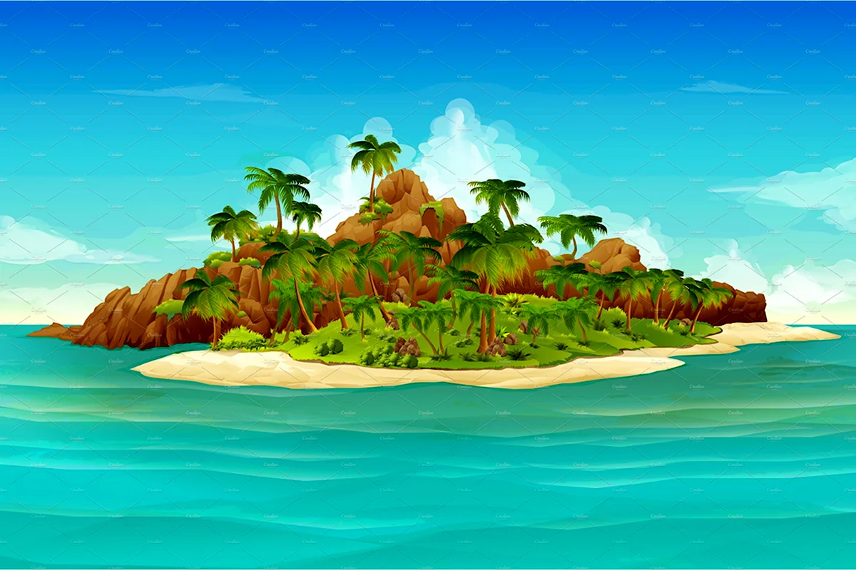 Остров и море для детей
