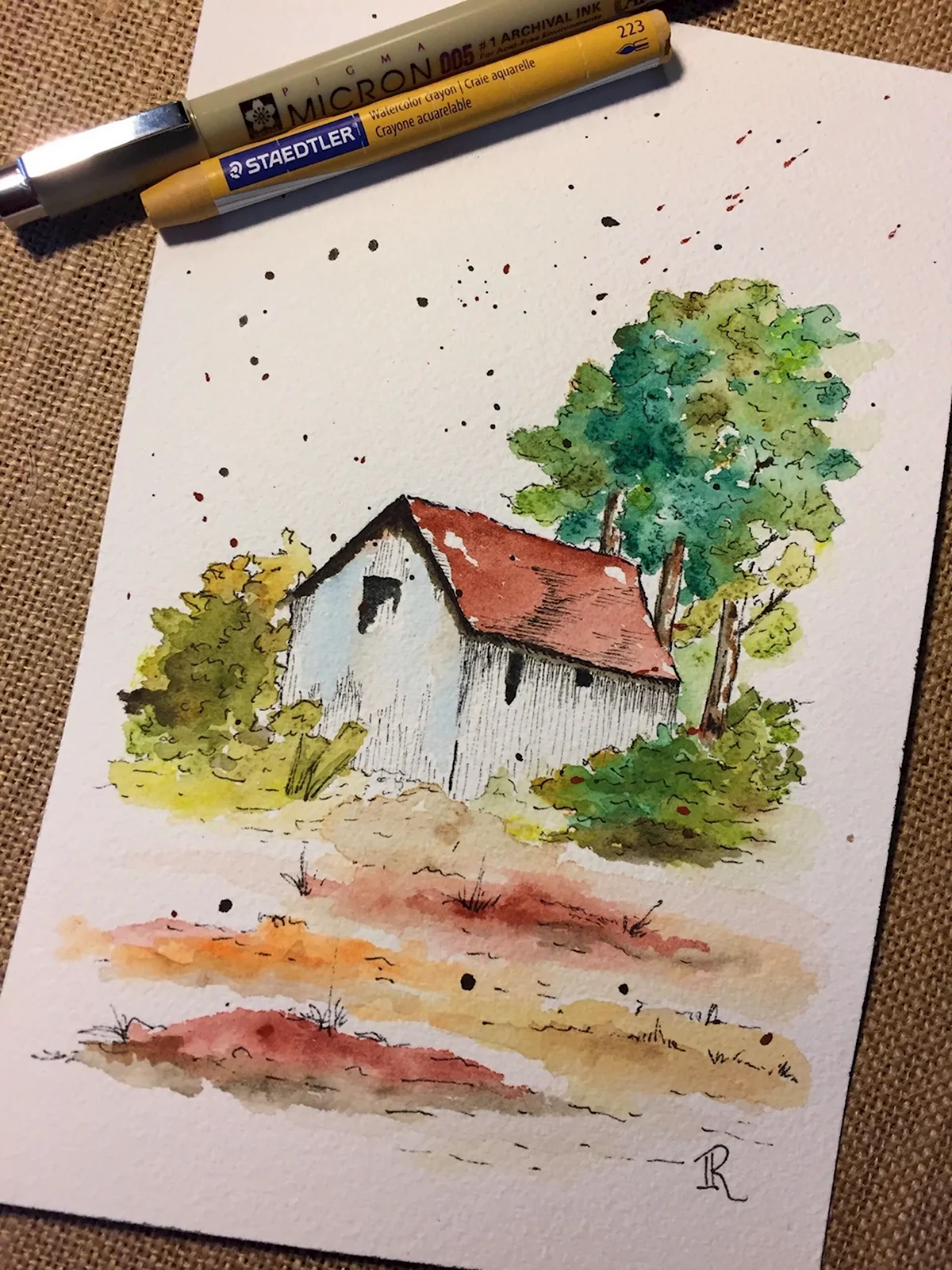 Пейзаж маркерами