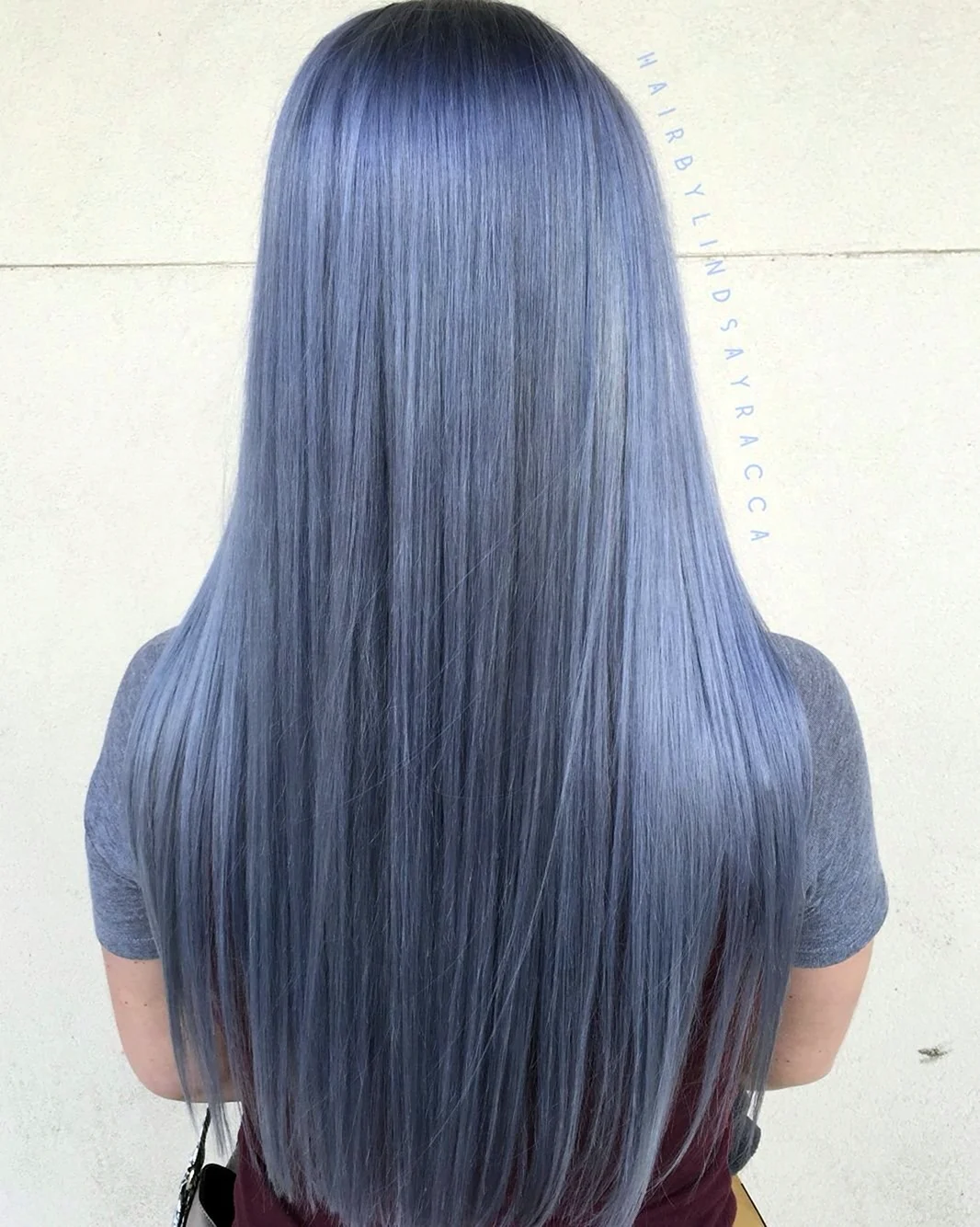 Серо голубой цвет волос